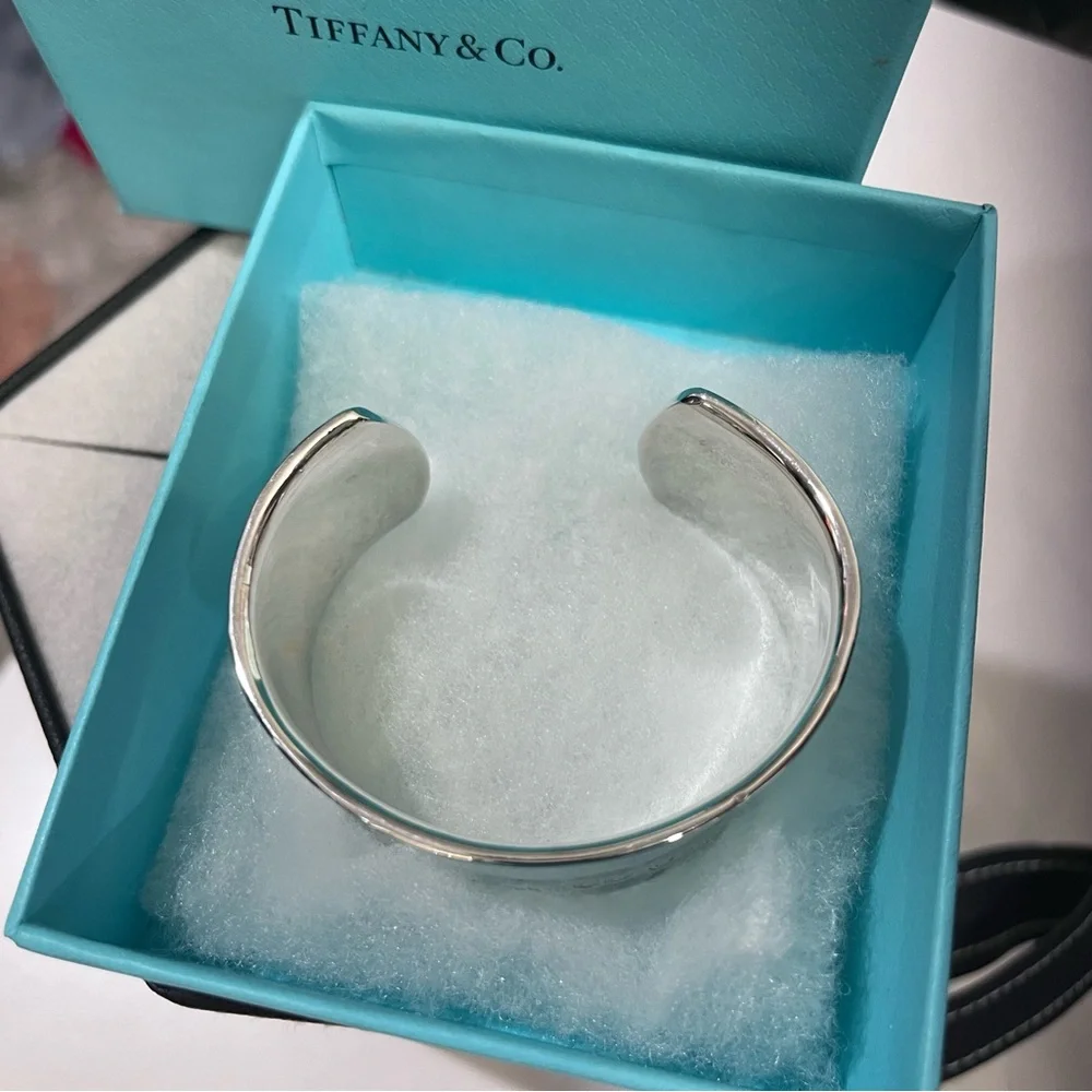 Tiffany & Co. Polished Sterling Silver Wide Cuff Bracelet - Picture 2 of 8